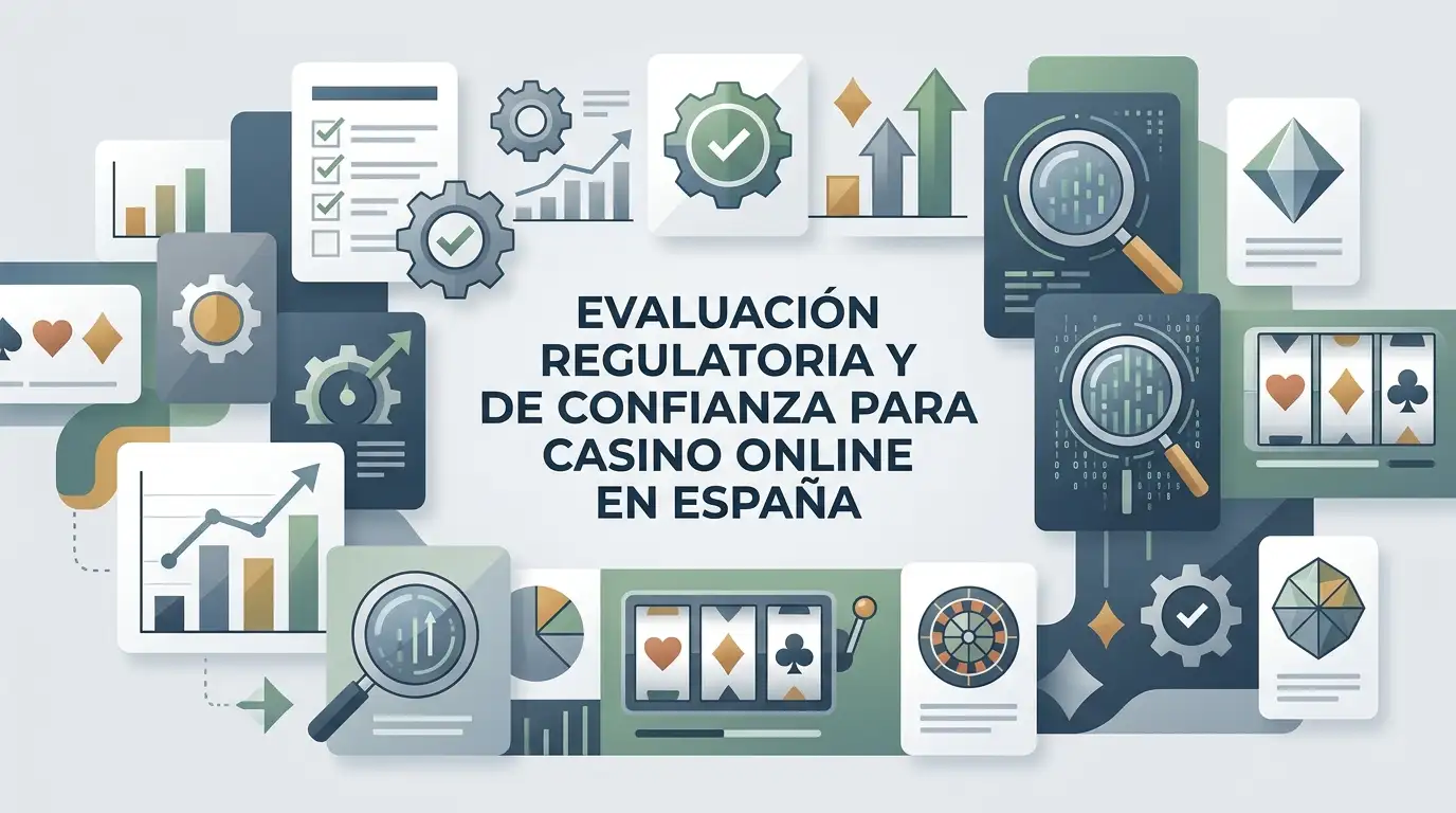 Ilustración editorial sobre regulación del juego online y licencias en España
