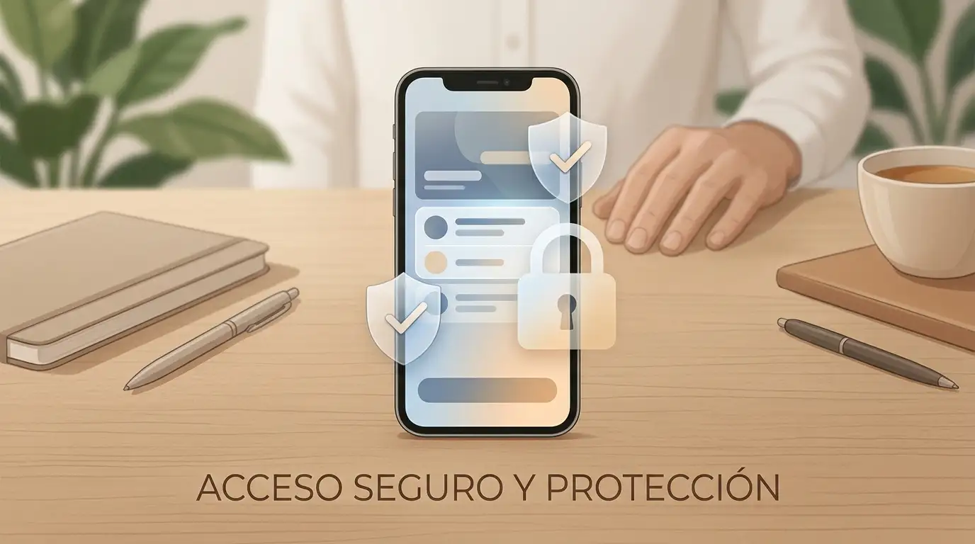 Ilustración editorial de un casino online utilizado desde navegador móvil