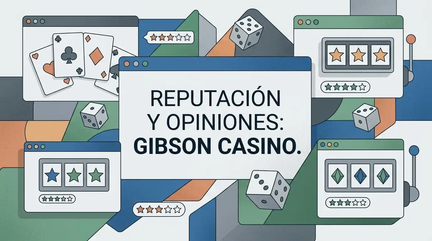 Ilustración editorial sobre opiniones, reclamaciones y reputación de un casino online