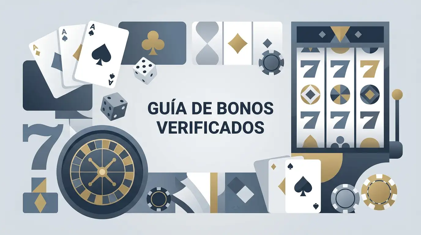 Ilustración editorial de condiciones de un bono de casino sin importes ni marcas